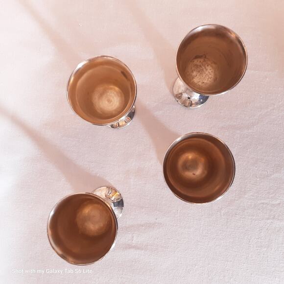 FB Rogers Italy Four Mini Goblets Silver Plated - Picture 2 of 5